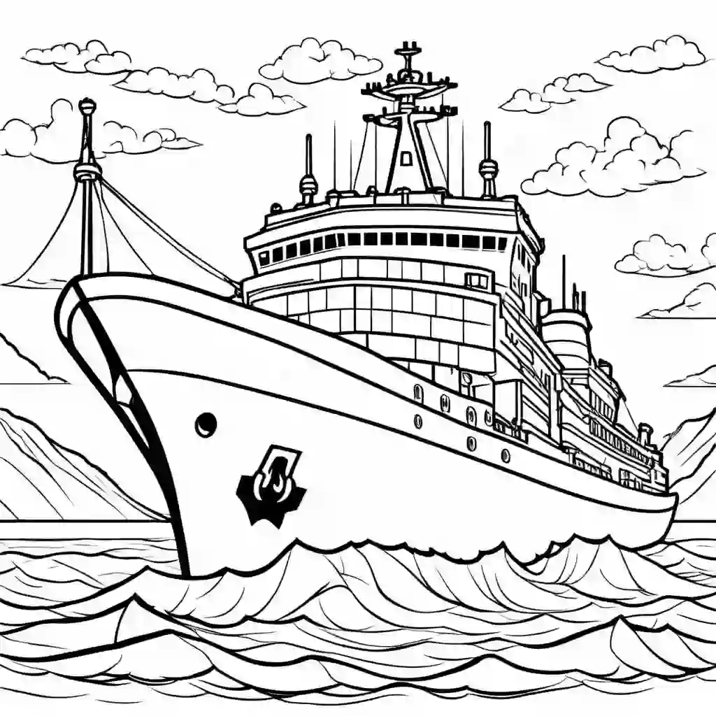 Ice Breaker Ship coloring pages